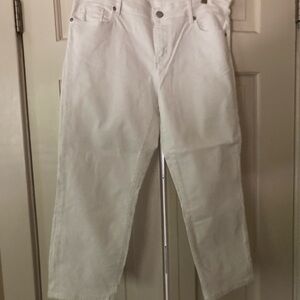 LOFT White Straight Jeans Classic Style